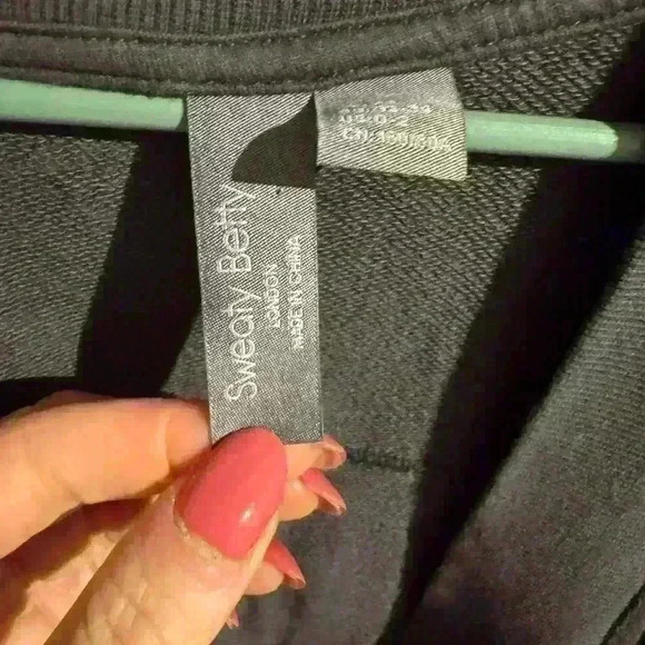 SWEATY BETTY CORA Grey Organic Cotton SWEATSHIRT Cardigan X-Small - Picture 6 of 15